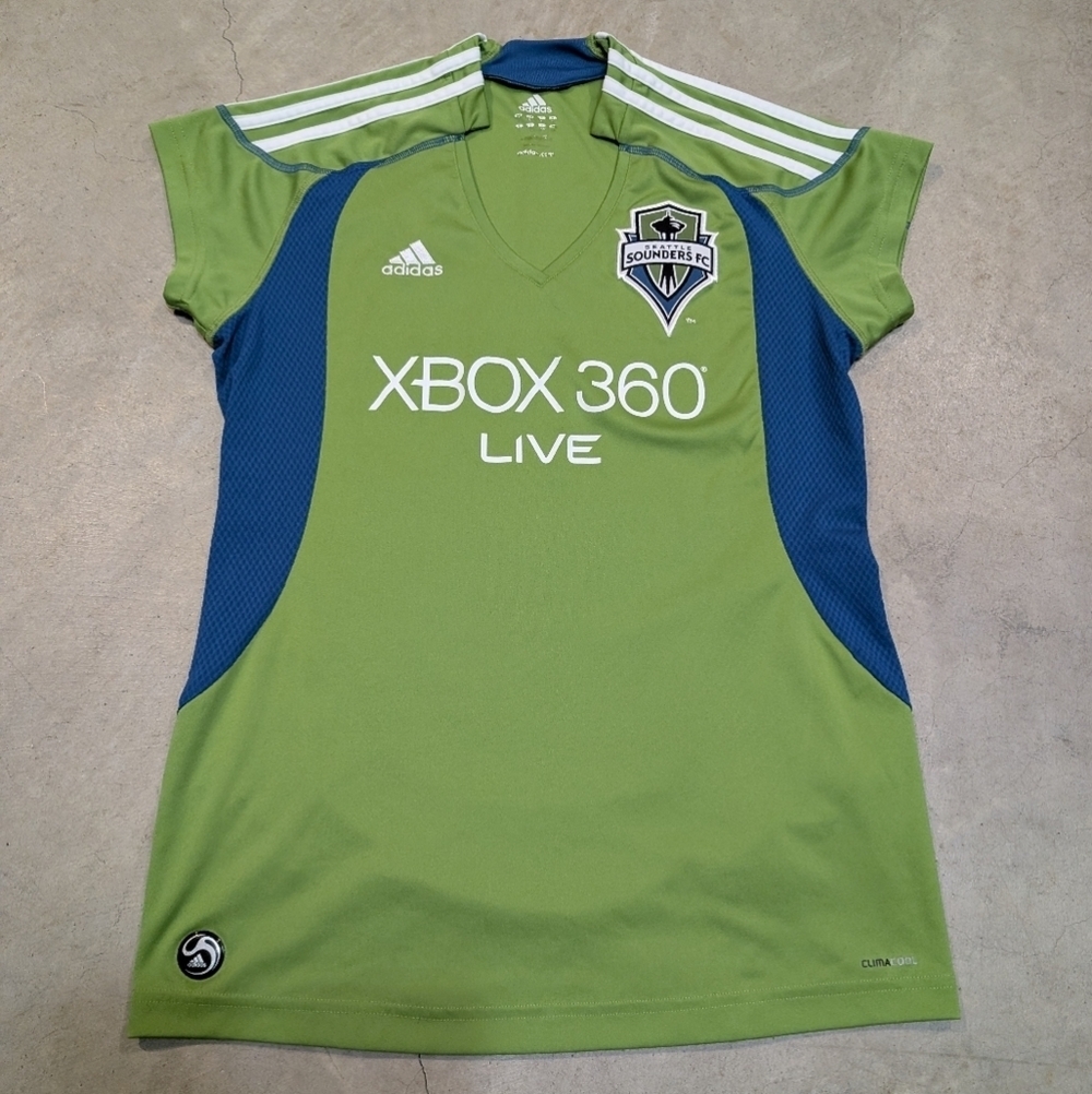 Seattle Sounders FC 2009 Green Soccer Jersey Women's L Xbox 360 Live